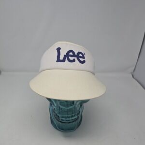 Vintage 70s LEE Jeans Sun Visor Unisex Hat Cap Adjustable Strap